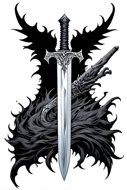 Berserk Guts Sword On The Front