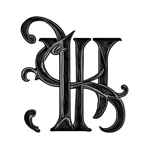 Monogram H M Letter