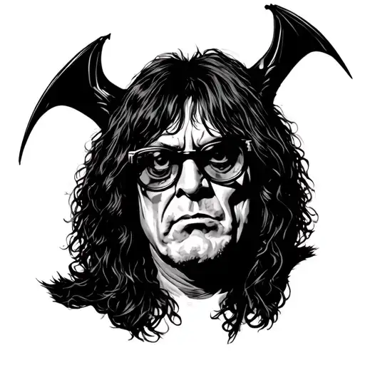 Bat With Ozzy Osbourne Glasses