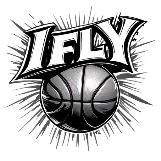 Ifly Written On A Basketball