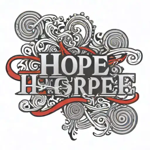 Hope Text Striked In Red Line