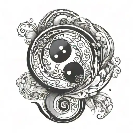 Make A Yin Yang Brush Stroke With The Number 37 On It