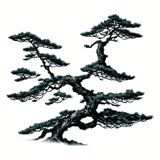 Japan Tatto Pine Tree