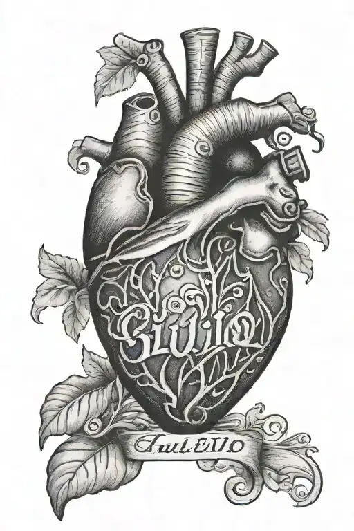 Realistic Heart With The Name Giulio