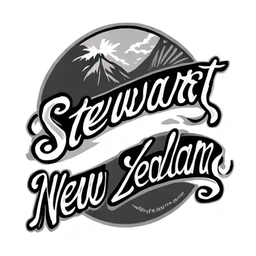Stewart Written Across Arm In New Zealand Designs