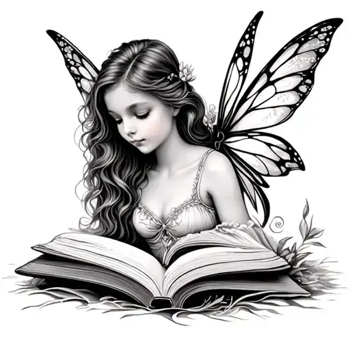 Fairy Reading A Book