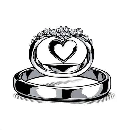 Wedding Ringtattoo With Heart
