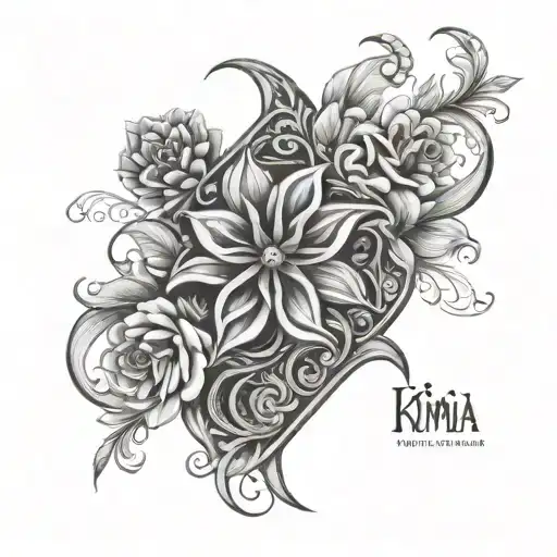 A Tatto Design Based On Concept Meaning Of Two Persian Name Of Kimia And Nima