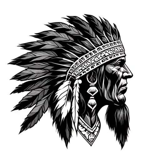 Native American Indians Combined With African Culture