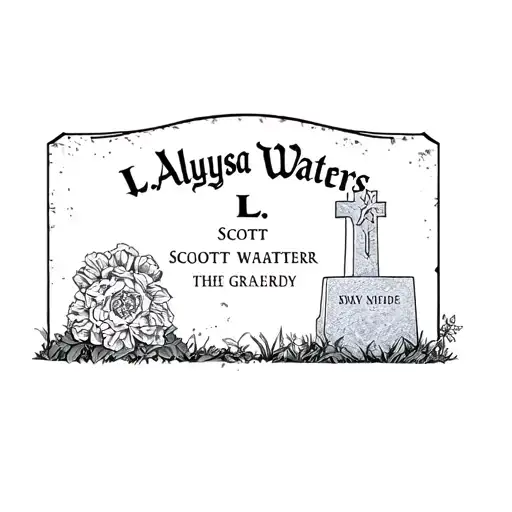 A Gravestone For Scott L Alyssa Waters