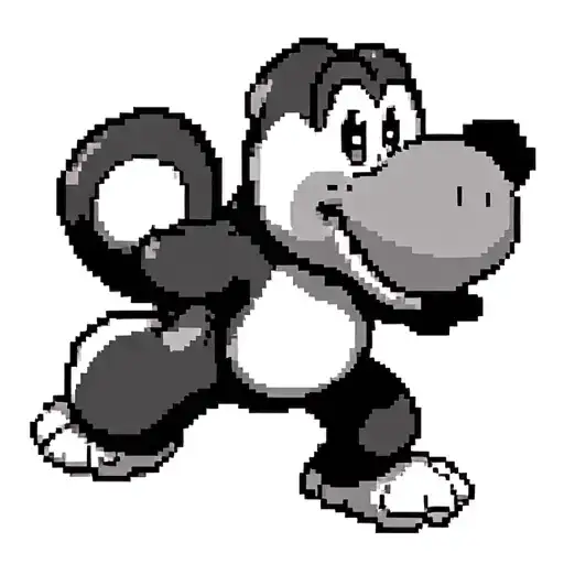 Half Pixelated Half Modern Yoshi