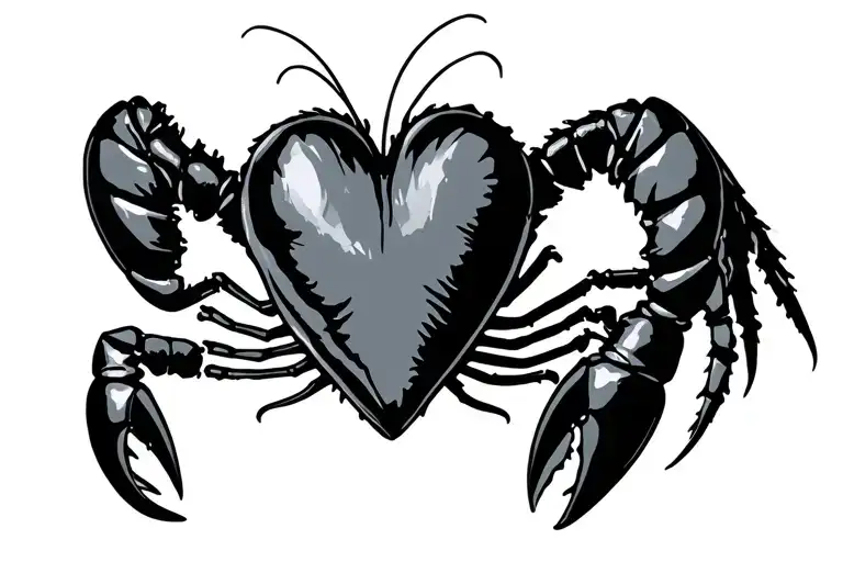 Lobster Holding Heart