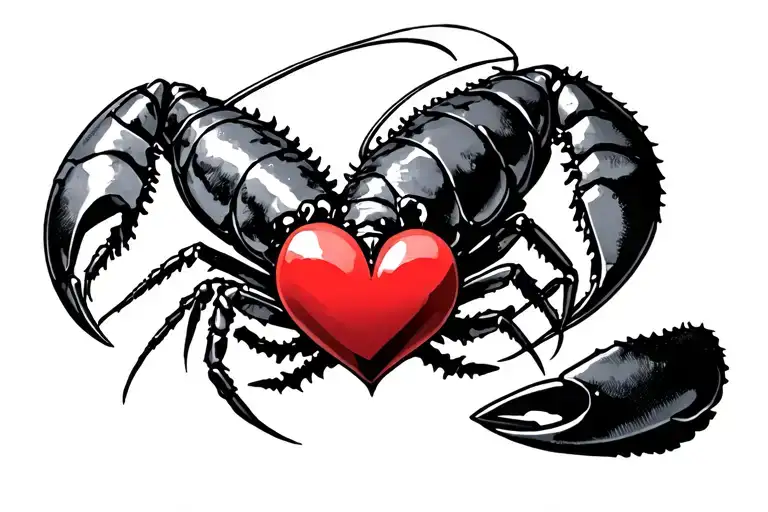 Lobster Holding Heart