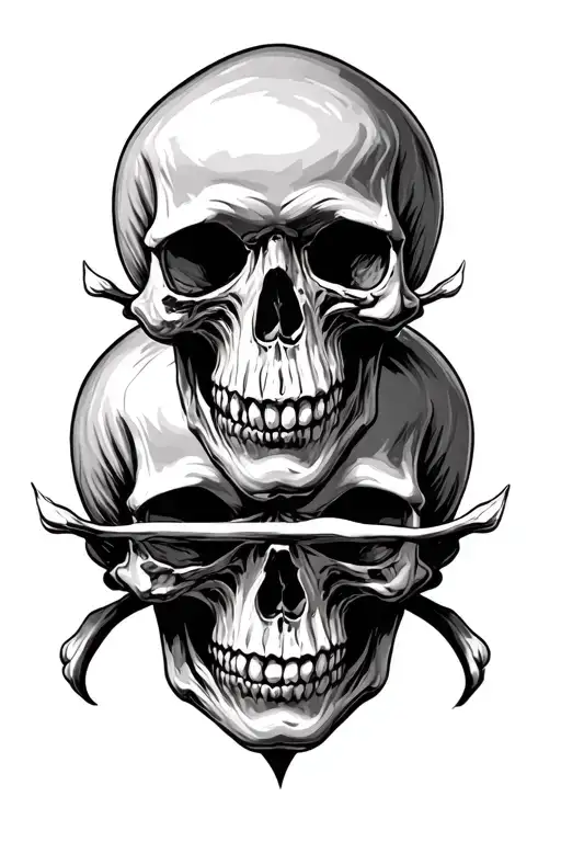 Skulls Representing Hear No Evil See No Evil