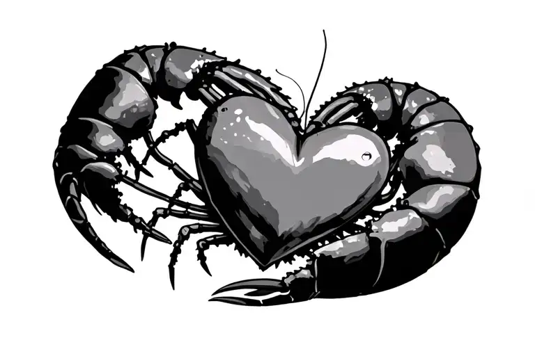 Lobster Holding Heart