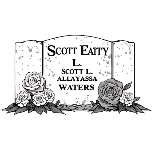 A Gravestone For Scott L Alyssa Waters