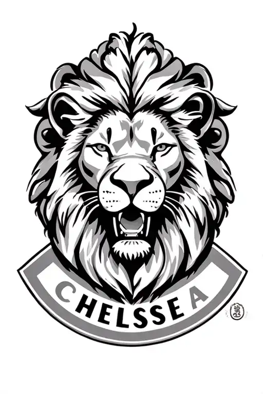 Lion Head And Chelsea Fc Logo