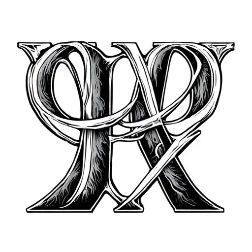 Letter H O A X For My Kids Names Intertwined