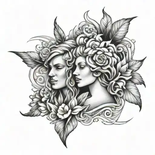 Couples Tattoo With J And M