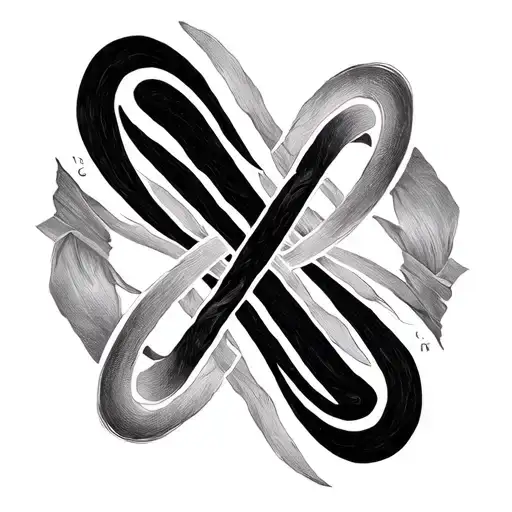 H O A X Minimalist Intertwined Infinity Symbols