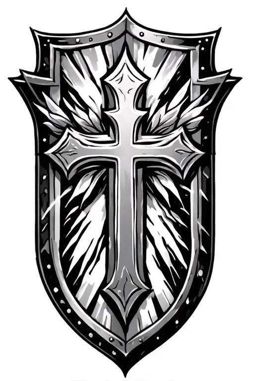 Cross And Sheild Faith Without Works