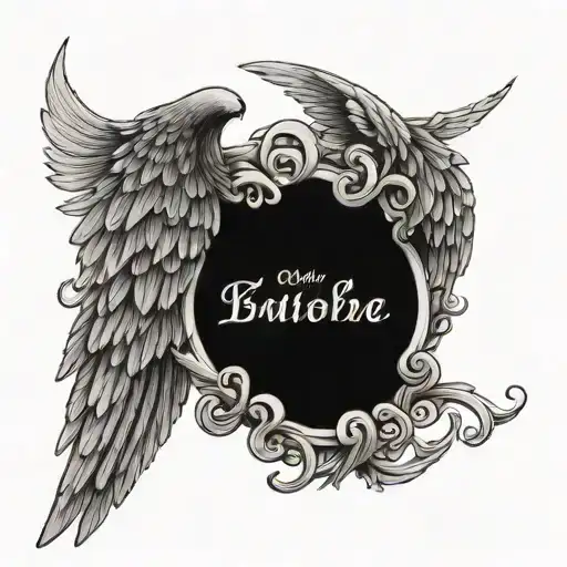Wings Flying With Name Incorporated
