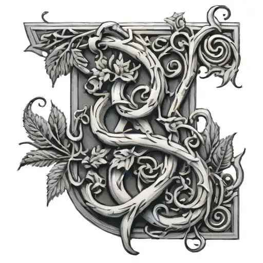A Board With Intertwined Vines Coming Out Of It