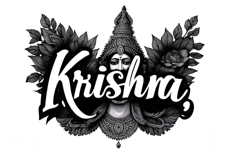 Krishna Name Written Across