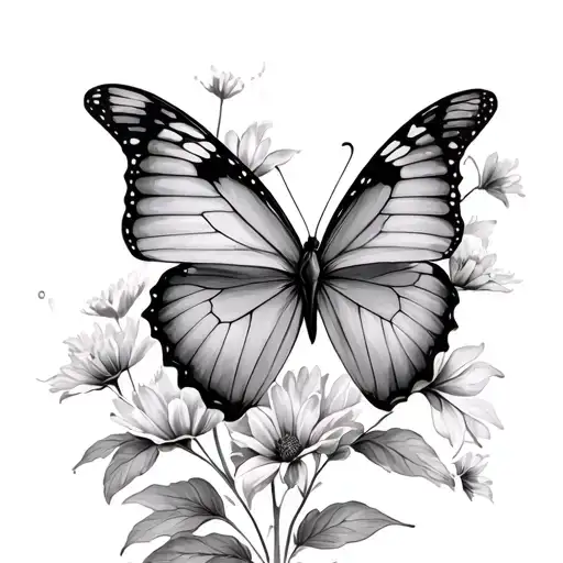 Flower And Butterfly