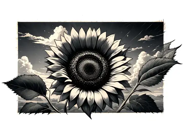Sunflower And Sky Inside Bicep