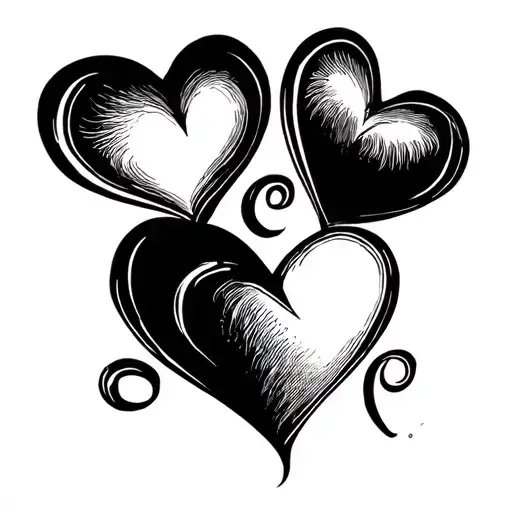 Fineline Italian Style Ceramic Style With Four Connecting Hearts