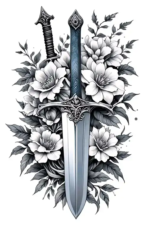 Sword And Flowers