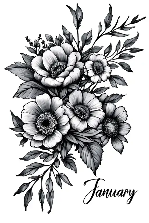 May And January Birth Flower Bouquet