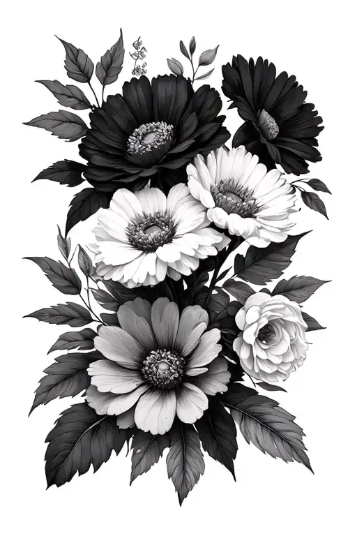 May And January Birth Flower Bouquet Made