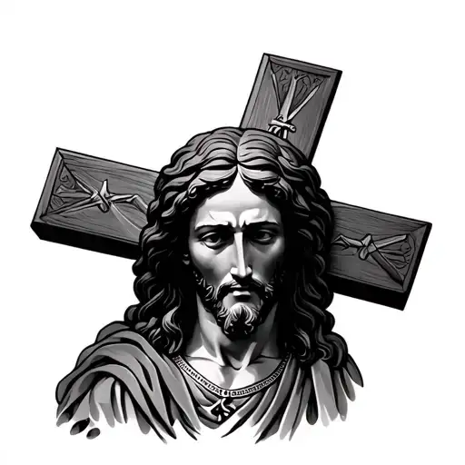 Jesus Christ With A Cross