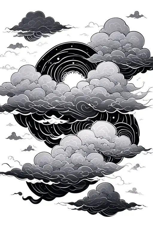 Japanese Clouds Floating