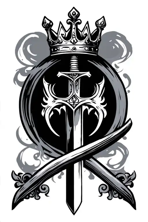 Sword And Crown Surrounded