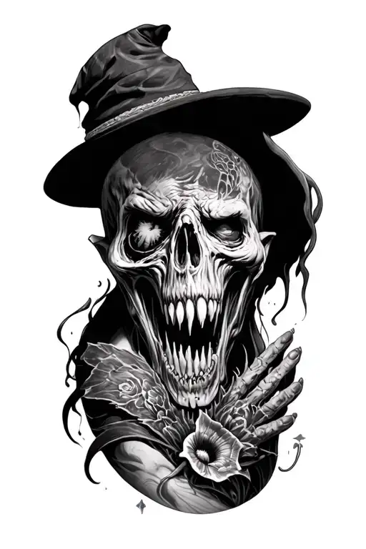 Tattoo On A Thigh That Is Scary But Holds Meaning To It