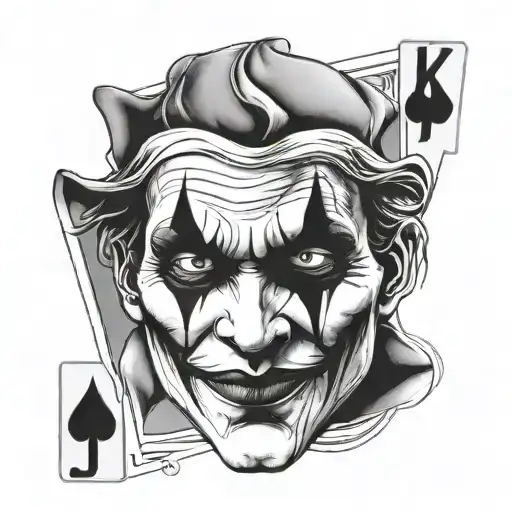 Joker Face In Playing Card