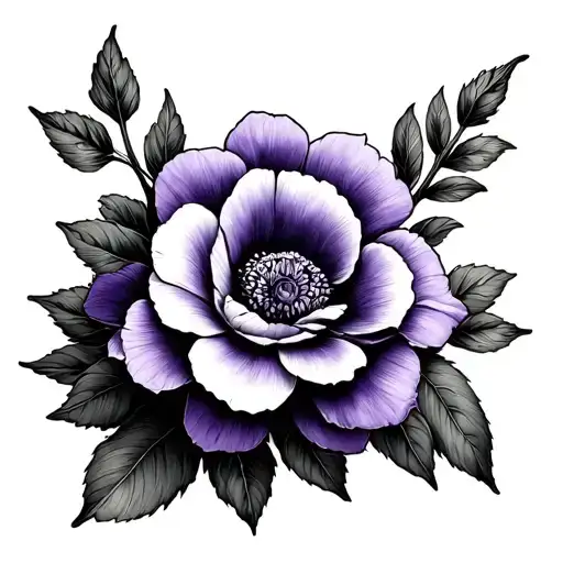 Dorothy Bropho With Violet Flower Intertwined