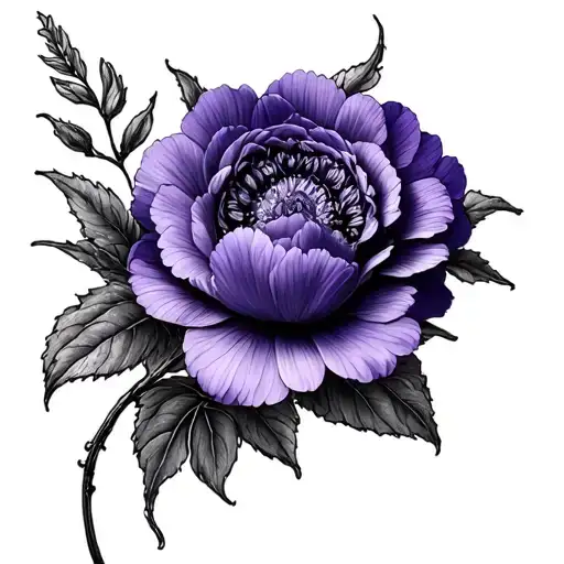 Dorothy Bropho With Violet Flower Intertwined