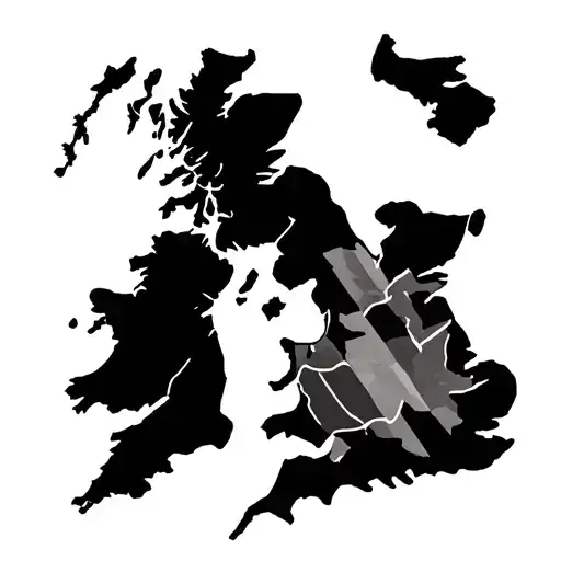 Shield With Uk Map Outline