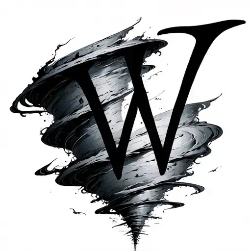 Tornado With Initials V M W