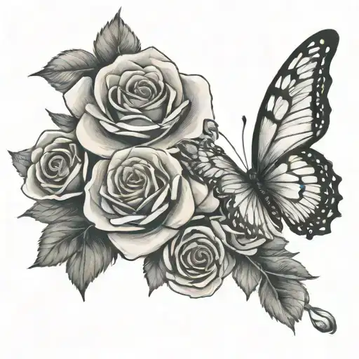 Rose And Butterfly