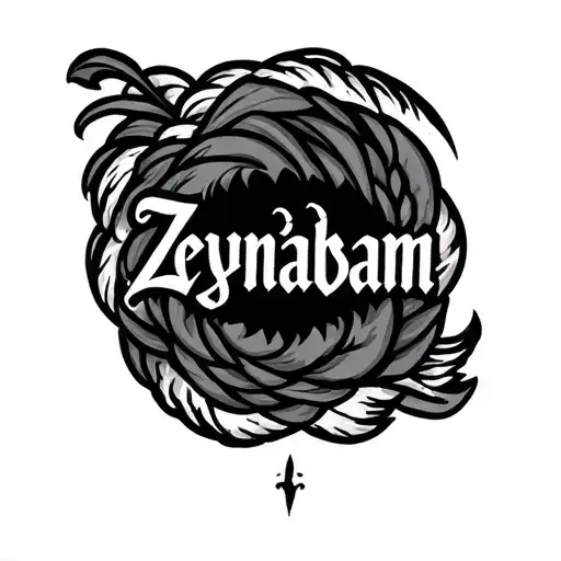 Write The Name Zeynabam On Your Chest With A Boy's Font