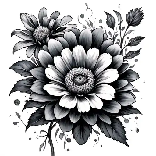 Cosmos And Chrysanthemum