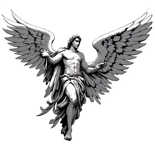 Archangel Micheal Spread Wings
