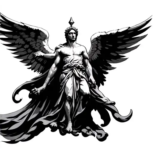 Archangel Micheal Spread Wings Spread Wide