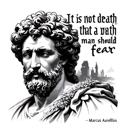 Marcus Aurelius With His Saying It Is Not Death That A Man Should Fear