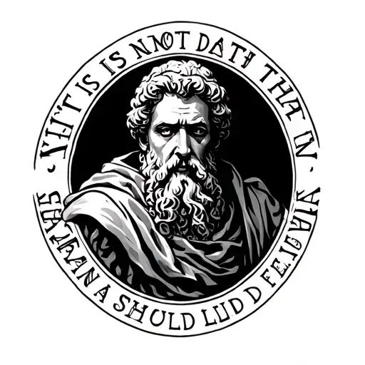 Marcus Aurelius With His Saying It Is Not Death That A Man Should Fear